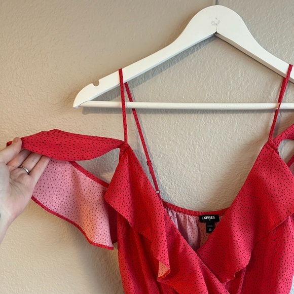 Red Hi-Lo Express Dress - Picture 3 of 6